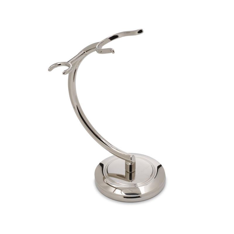 Chrome Curved Razor and Brush Stand l Truefitt & Hill Australia